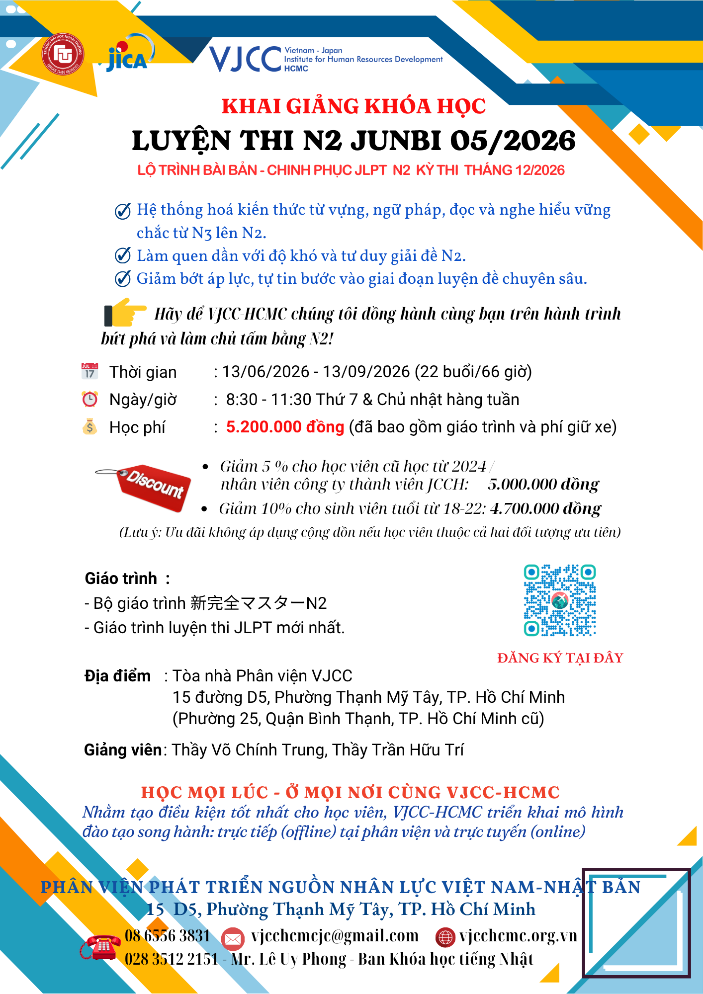 KHAI GIẢNG KHÓA HỌC LUYỆN THI N2 JUNBI 6/2026