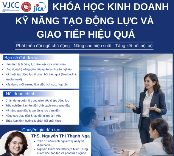 KHÓA HỌC KINH DOANH KỸ NĂNG TẠO ĐỘNG LỰC VÀ GIAO TIẾP HIỆU QUẢ